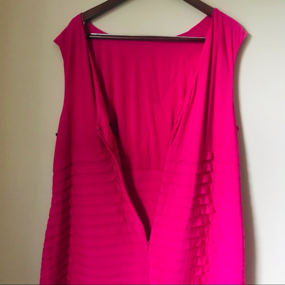 πAdrianna Papell Assymetric Draped Band Pink- 20W - Picture 7 of 11